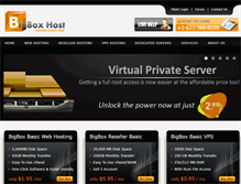 Tablet Screenshot of bigboxhost.com
